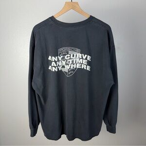 Vintage Porsche Any Curve Time Where Y2K Double Sided Long Sleeve T Shirt 2XL